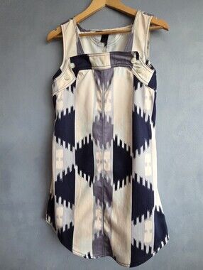 MARC BY MARC JACOBS SLATE, PURPLE PINK, BLUE JUMPER MINI DRESS US S, NWT